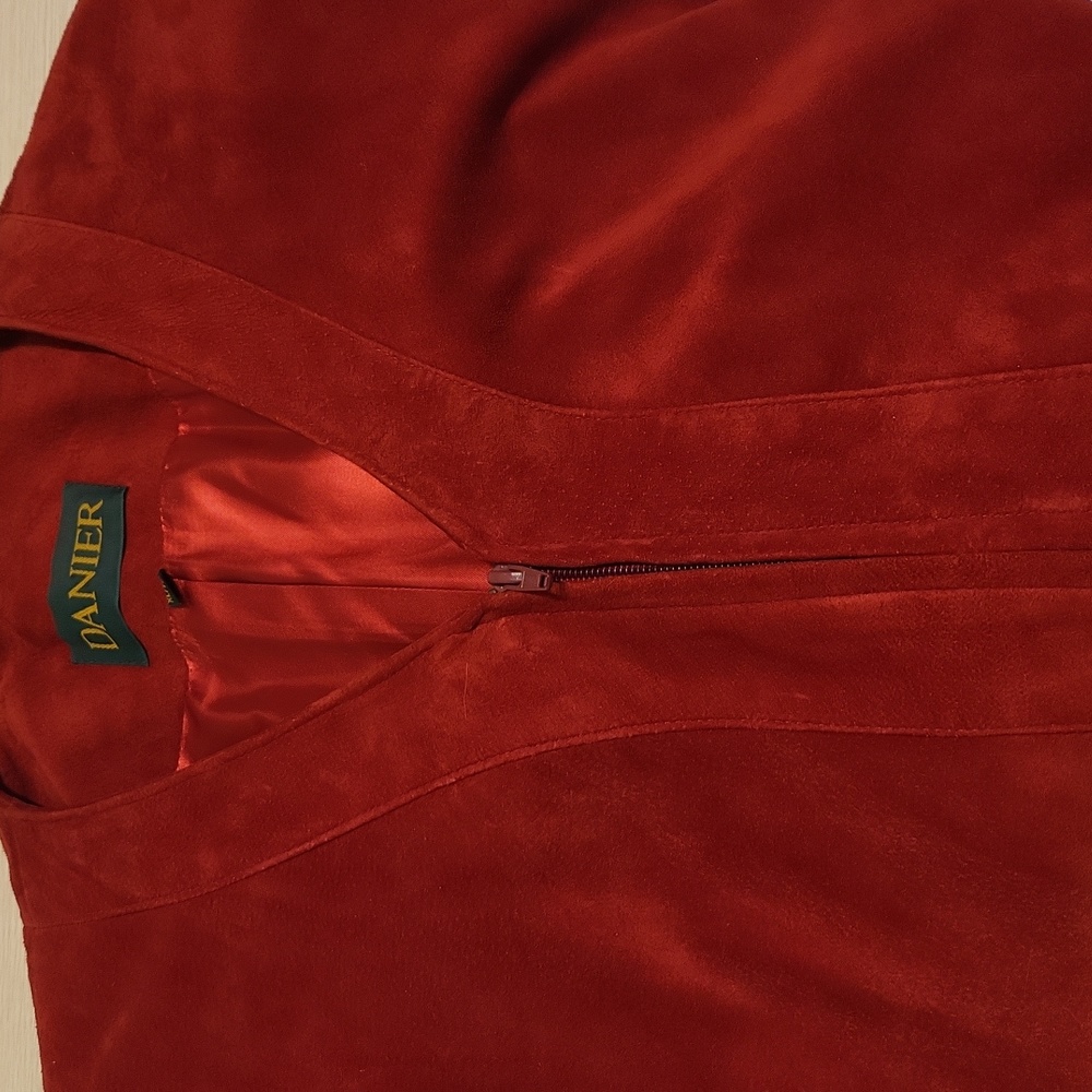 Danier Red Suede Jacket - Picture 11 of 14